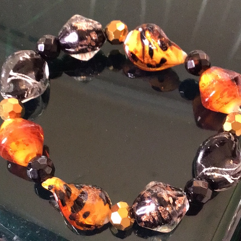 Blown Glass Stretch Bracelet